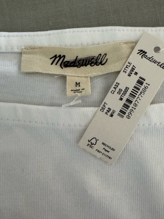 New! Madewell Women's Embroidered Boxy Knit Tee - Oversized - Picture 5 of 6